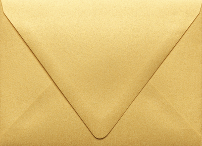 Gold Metallic 32lb A6 Contour Flap Envelopes (4 3/4 x 6 1/2)