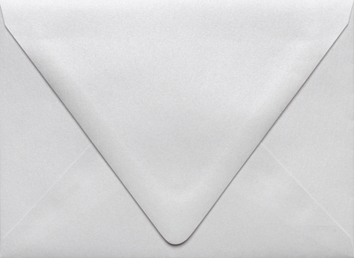 Crystal White Metallic 32lb A6 Contour Flap Envelopes (4 3/4 x 6 1/2)