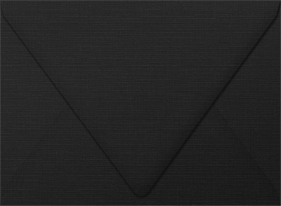 Black Linen 32lb A6 Contour Flap Envelopes (4 3/4 x 6 1/2)