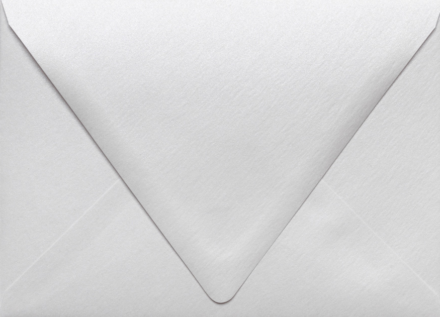 Crystal White Metallic 32lb A7 Contour Flap Envelopes (5 1/4 x 7 1/4)