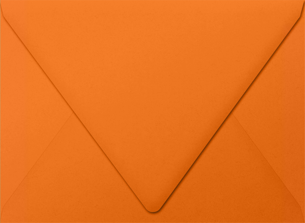 Mandarin Orange 32lb A7 Contour Flap Envelopes (5 1/4 x 7 1/4)