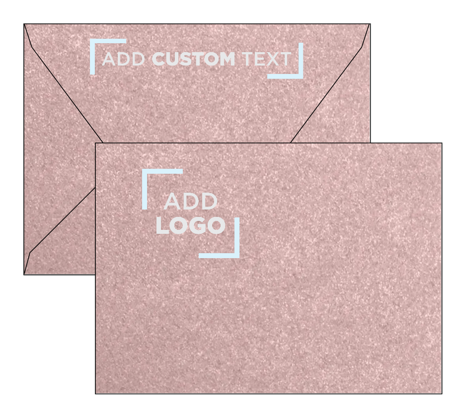 Misty Rose Pink Metallic 84lb A7 Contour Flap Envelopes (5 1/4 x 7 1/4)