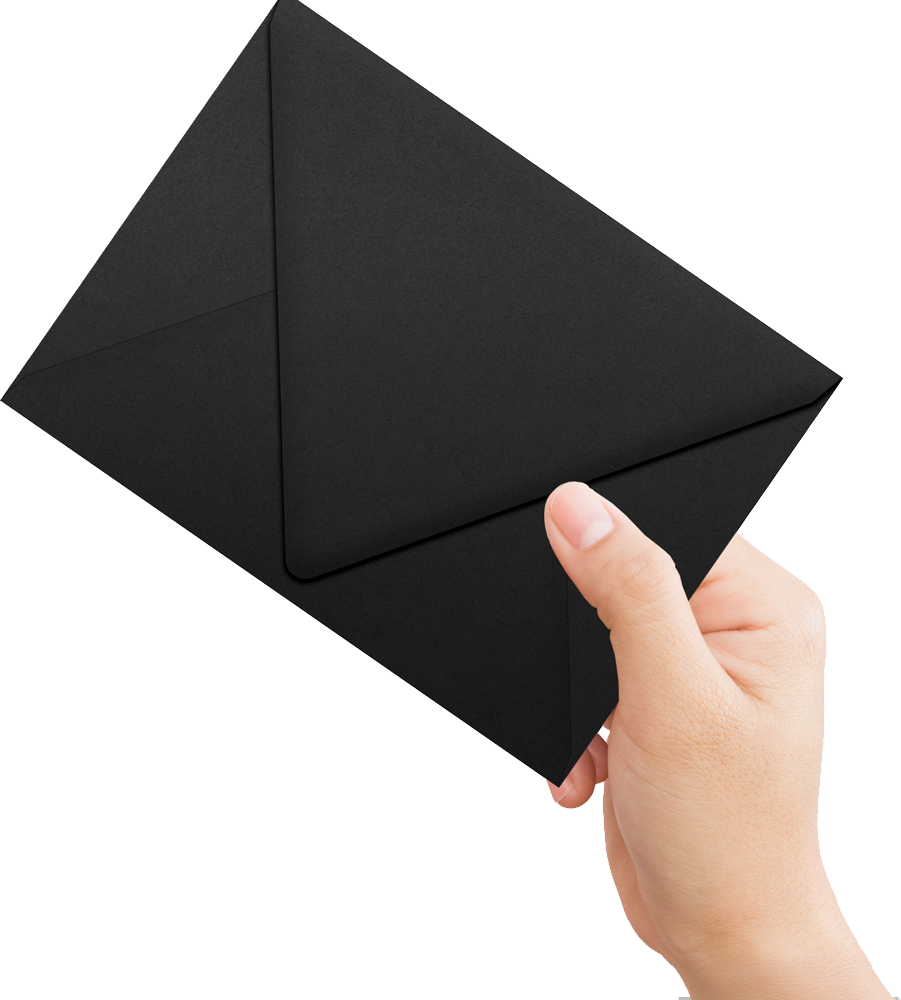 Smooth Midnight Black 32lb A7 Contour Flap Envelopes (5 1/4 x 7 1/4)