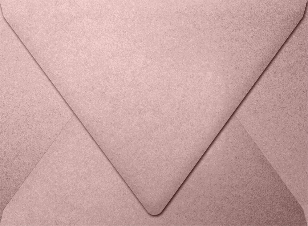 Misty Rose Pink Metallic 84lb A7 Contour Flap Envelopes (5 1/4 x 7 1/4)
