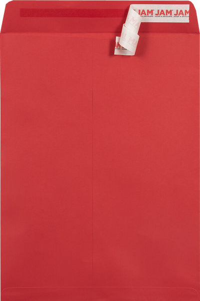 Red 32lb 9 x 12 Open End Envelopes with Peel & Seal