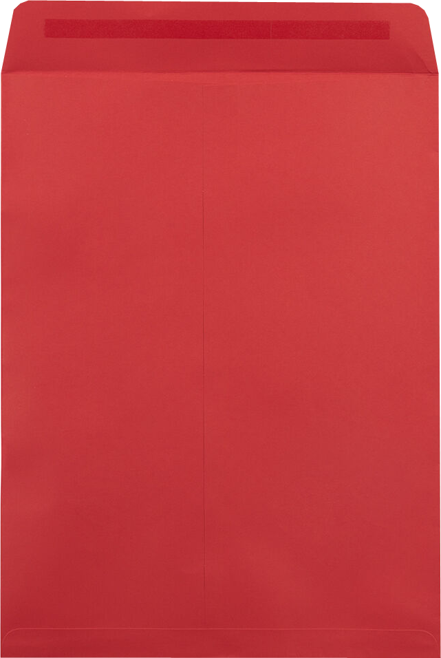 Red 32lb 9 x 12 Open End Envelopes with Peel & Seal