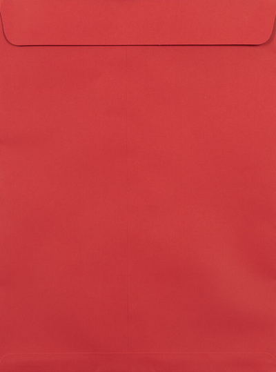 Red 32lb 9 x 12 Open End Envelopes with Peel & Seal