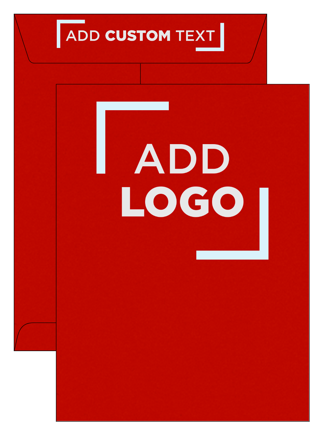 Red 32lb 9 x 12 Open End Envelopes with Peel & Seal