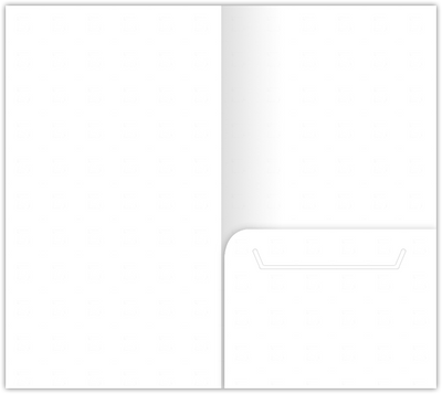 White Smooth 150lb 3 3/8 x 6 One Pocket Key Card Holders with 2 1/2 Inch Pocket
