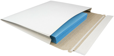 White 130lb 10 x 7 3/4 x 1 Photo Mailer Envelopes with Peel & Seal