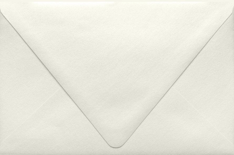 White Quartz Metallic 32lb A9 Contour Flap Envelopes (5 3/4 x 8 3/4)