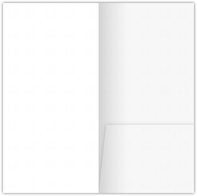 White Semi-Gloss 18pt C1S 3 1/2 x 7 One Pocket Key Card Holders with 2 1/2 Inch Pocket