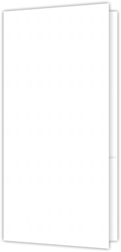 White Semi-Gloss 18pt C1S 3 1/2 x 7 One Pocket Key Card Holders with 2 1/2 Inch Pocket