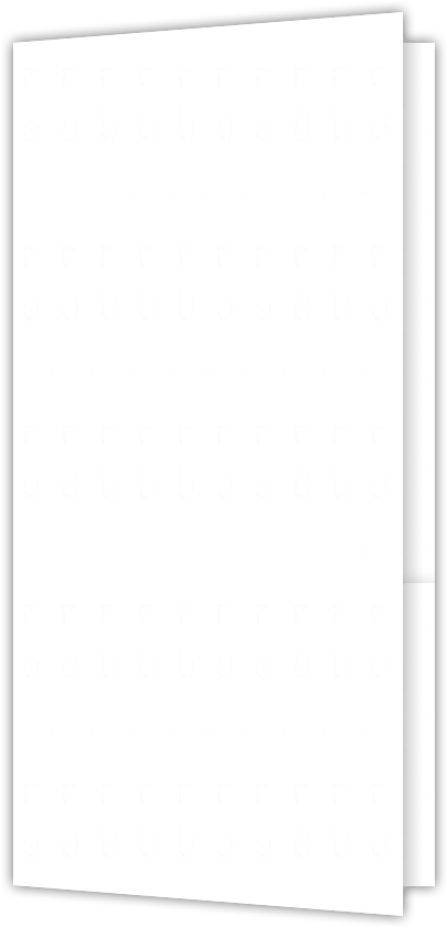 White Semi-Gloss 18pt C1S 3 1/2 x 7 One Pocket Key Card Holders with 2 1/2 Inch Pocket