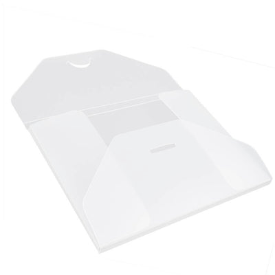 Clear Frost 5 1/2 x 7 1/2 x 1/4 Plastic Portfolios with Tuck Flap