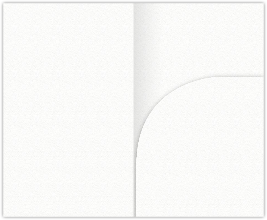 White Felt 80lb 2 3/4 x 4 1/2 One Curved Pocket Key Card Holders with 3 Inch Pocket
