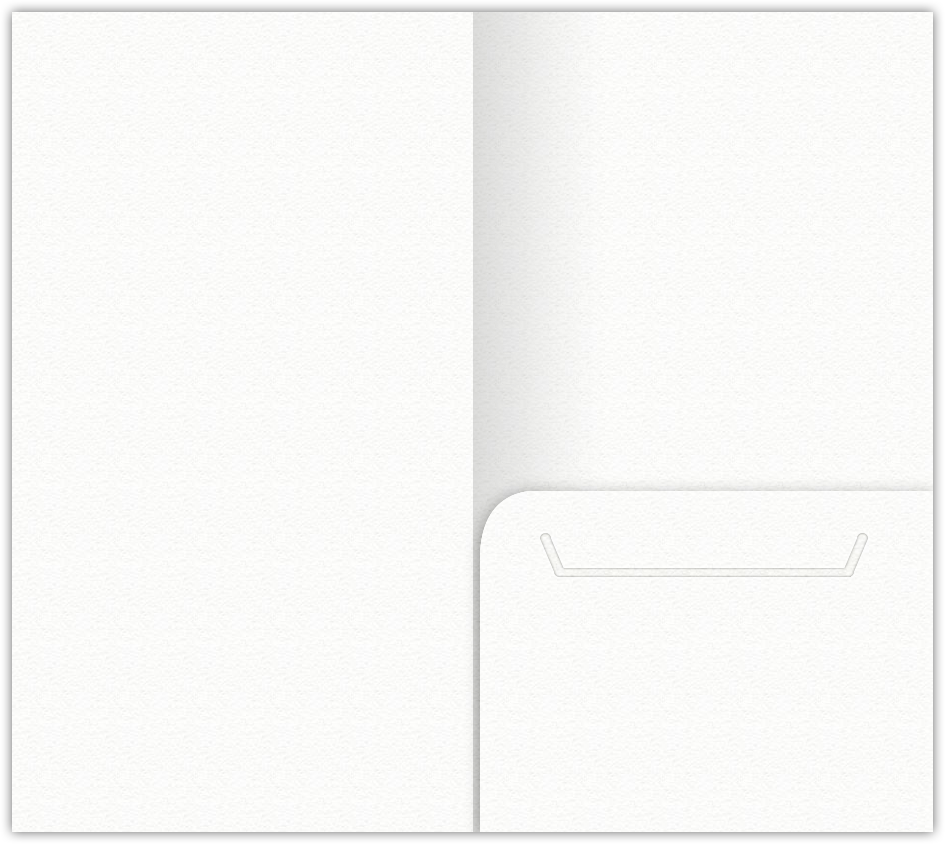 White Felt 80lb 3 3/8 x 6 One Pocket Key Card Holders with 2 1/2 Inch Pocket