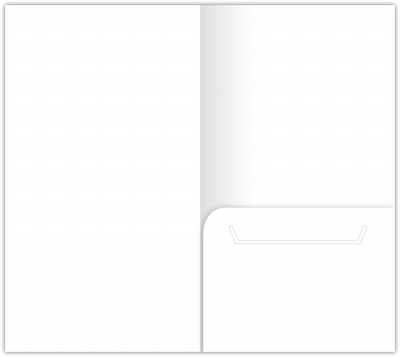 White Recycled Smooth 80lb 3 3/8 x 6 One Pocket Key Card Holders with 2 1/2 Inch Pocket