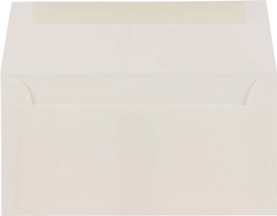White 24lb Strathmore #7 3/4 Monarch Square Flap Premium Envelopes (3 7/8 x 7 1/2)
