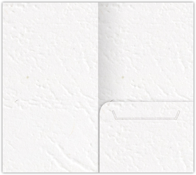 White Cordwain 90lb 3 3/8 x 6 One Pocket Key Card Holders with 2 1/2 Inch Pocket