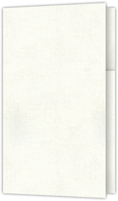 White Hopsack 90lb 2 3/4 x 4 1/2 One Curved Pocket Key Card Holders with 3 Inch Pocket