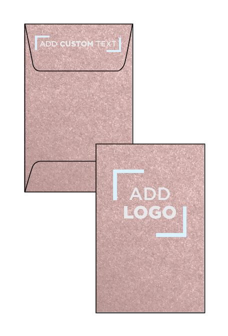 Misty Rose Pink Metallic 84lb #1 Coin Envelopes (2 1/4 x 3 1/2)