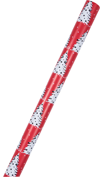 Painted Christmas Trees Wrapping Paper (25 Sq Ft)