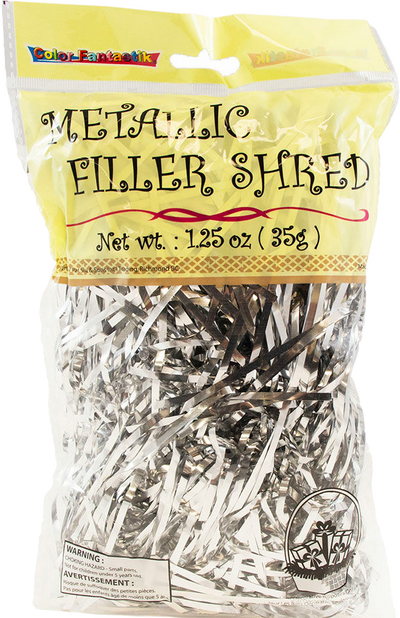 Silver Metallic Shred Tissue Paper - 1 1/4oz
