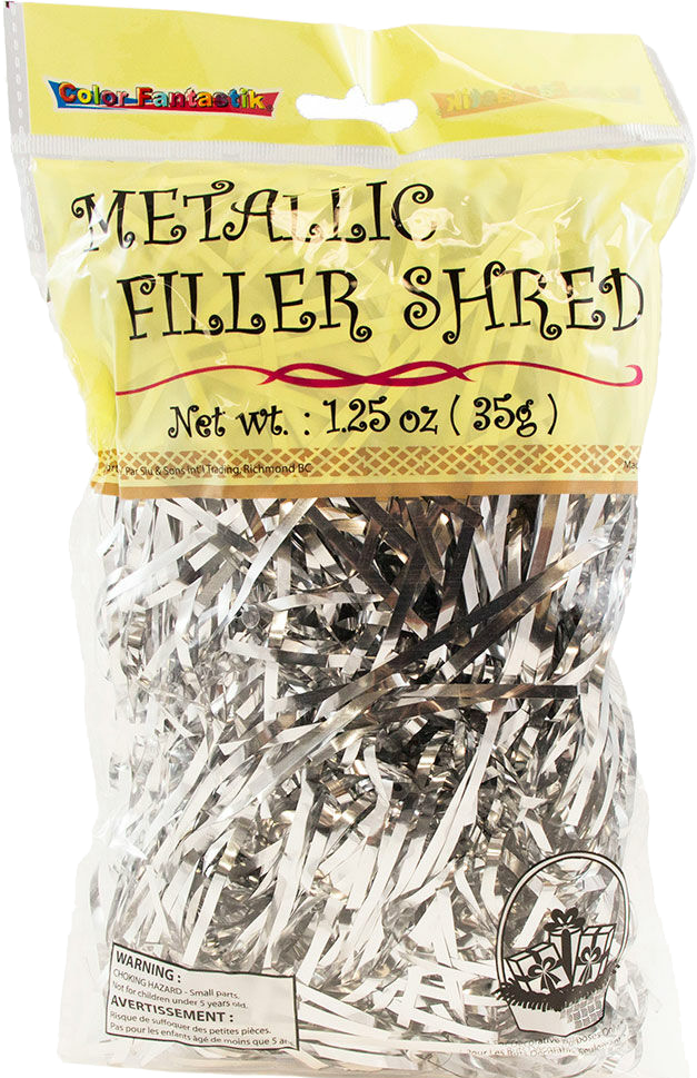 Silver Metallic Shred Tissue Paper - 1 1/4oz