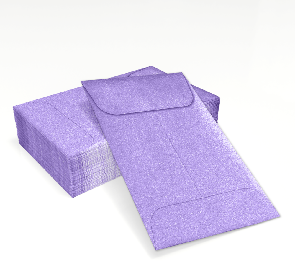 Amethyst Purple Metallic 32lb #1 Coin Envelopes (2 1/4 x 3 1/2)
