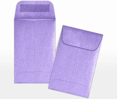 Amethyst Purple Metallic 32lb #1 Coin Envelopes (2 1/4 x 3 1/2)