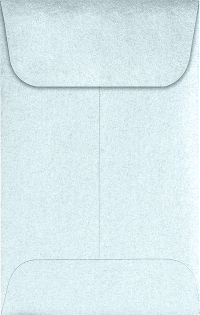 Aquamarine Blue Metallic 32lb #1 Coin Envelopes (2 1/4 x 3 1/2)