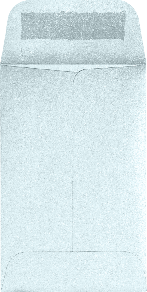Aquamarine Blue Metallic 32lb #1 Coin Envelopes (2 1/4 x 3 1/2)