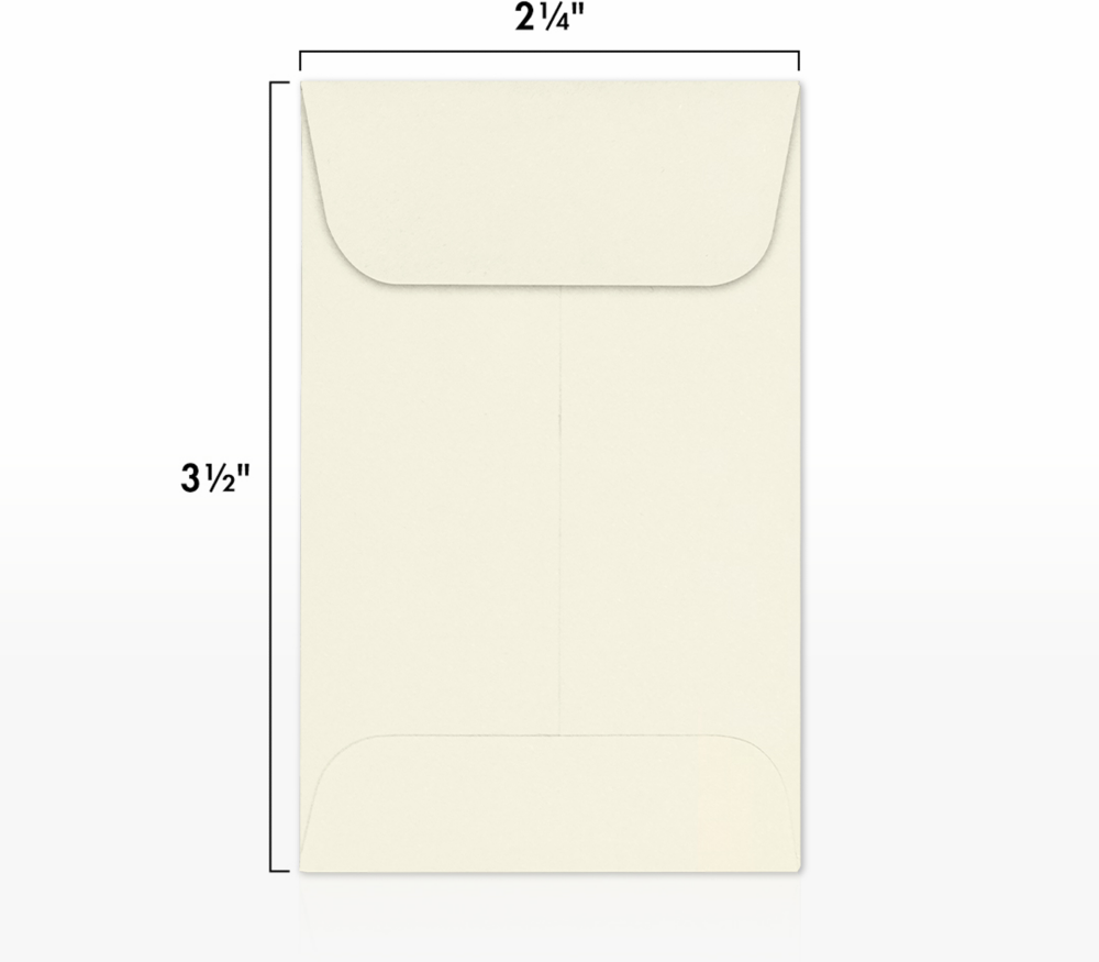 Natural 32lb Cougar #1 Coin Premium Envelopes (2 1/4 x 3 1/2)