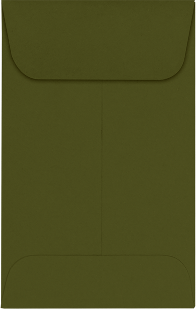 Dark Green Olive 28lb #1 Coin Envelopes (2 1/4 x 3 1/2)