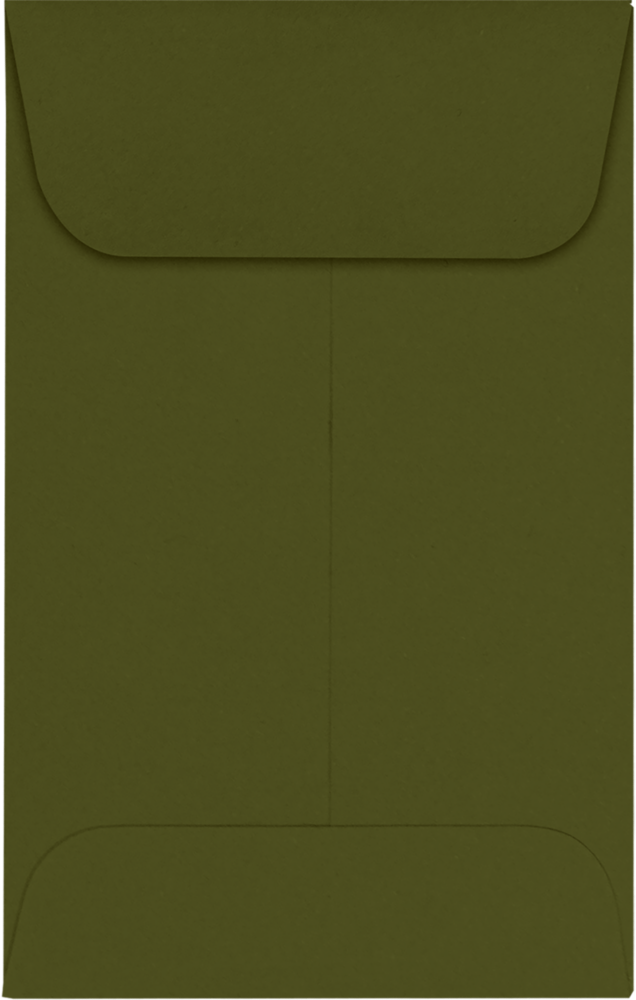 Dark Green Olive 28lb #1 Coin Envelopes (2 1/4 x 3 1/2)