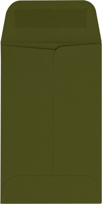 Dark Green Olive 28lb #1 Coin Envelopes (2 1/4 x 3 1/2)