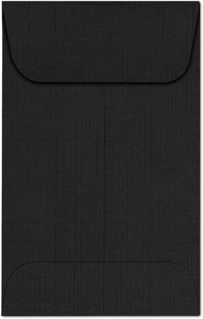 Black Linen 32lb #1 Coin Envelopes (2 1/4 x 3 1/2)