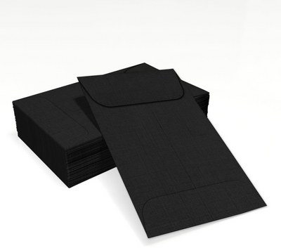 Black Linen 32lb #1 Coin Envelopes (2 1/4 x 3 1/2)