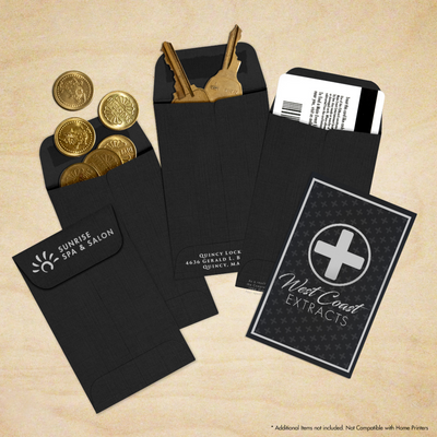 Black Linen 32lb #1 Coin Envelopes (2 1/4 x 3 1/2)