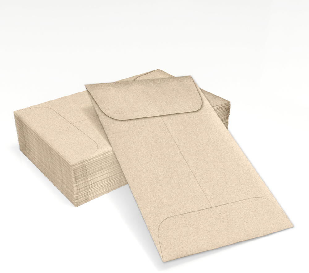 Light Brown Taupe Metallic 32lb #1 Coin Envelopes (2 1/4 x 3 1/2)