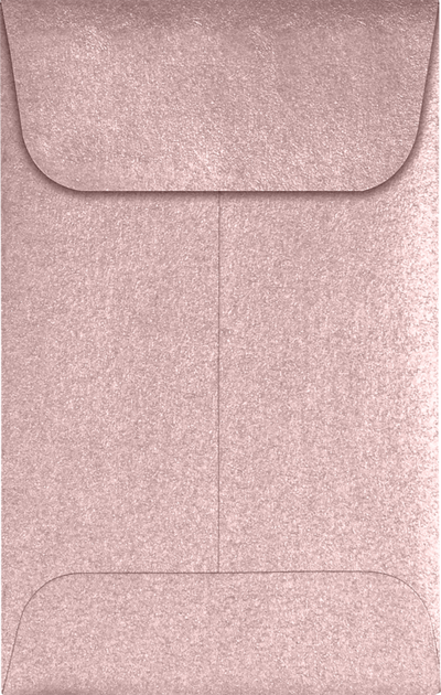 Misty Rose Pink Metallic 84lb #1 Coin Envelopes (2 1/4 x 3 1/2)