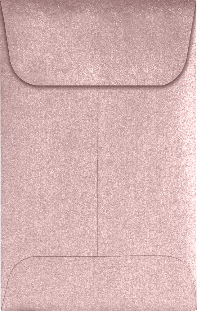 Misty Rose Pink Metallic 84lb #1 Coin Envelopes (2 1/4 x 3 1/2)