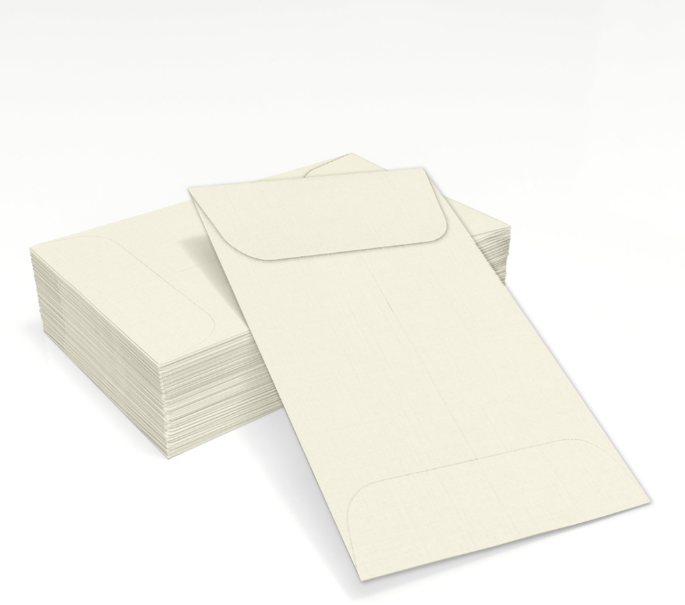 Natural Linen 32lb #1 Coin Envelopes (2 1/4 x 3 1/2)