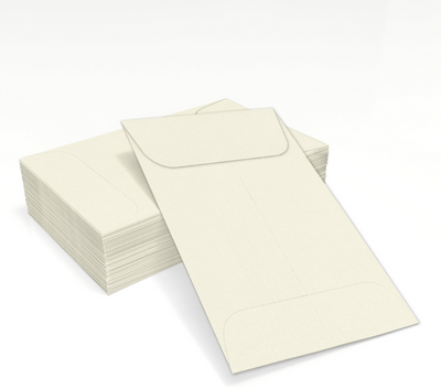 Natural Linen 32lb #1 Coin Envelopes (2 1/4 x 3 1/2)