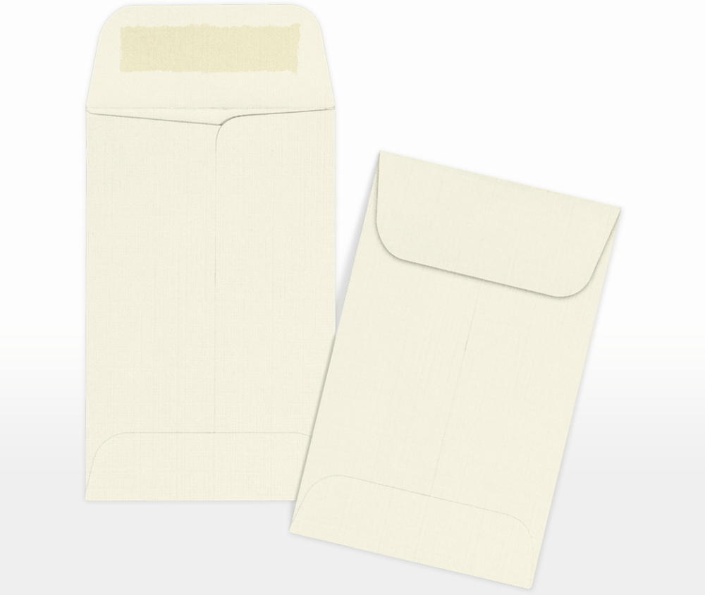 Natural Linen 32lb #1 Coin Envelopes (2 1/4 x 3 1/2)