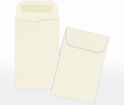 Natural Linen 32lb #1 Coin Envelopes (2 1/4 x 3 1/2)