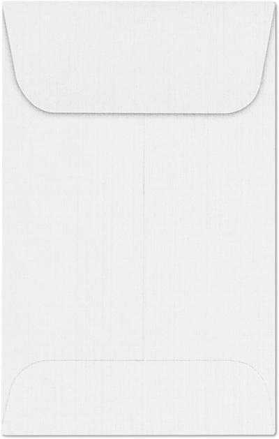 White Linen 32lb #1 Coin Envelopes (2 1/4 x 3 1/2)