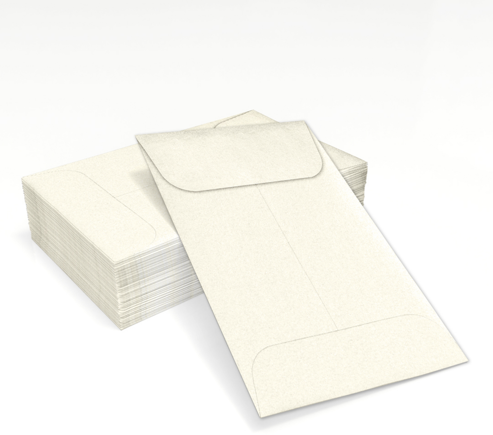 Champagne Ivory Metallic 32lb #1 Coin Envelopes (2 1/4 x 3 1/2)