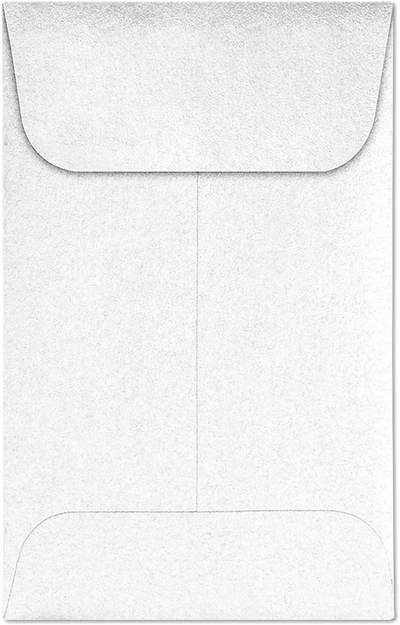 Crystal White Metallic 32lb #1 Coin Envelopes (2 1/4 x 3 1/2)